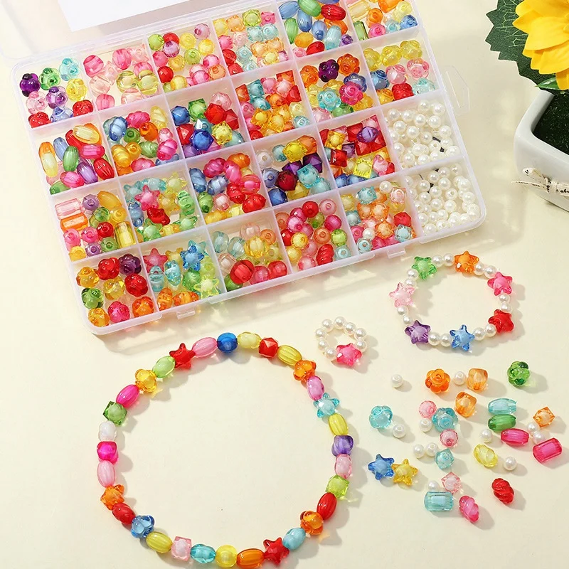 DIY Handmade Beads for Kids Mixed Color Set Necklace Bracelet Jewelry Finding | Украшения и аксессуары
