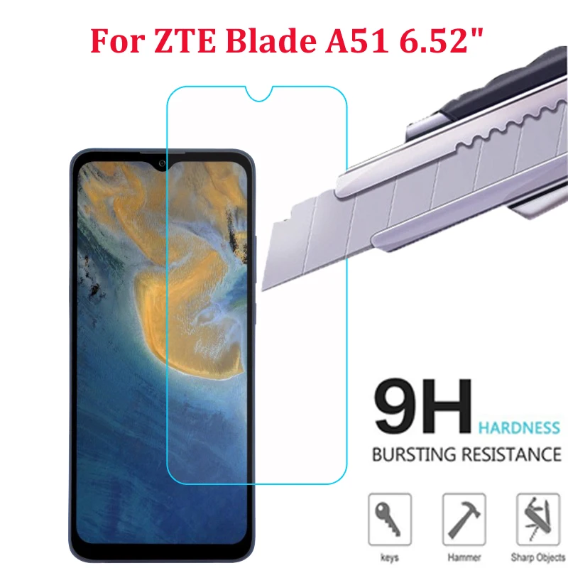 2.5D For ZTE Blade A51 Glass Tempered Cover Tempered Glass Film For ZTE Blade A 51 Protection Screen Protector Protective Film