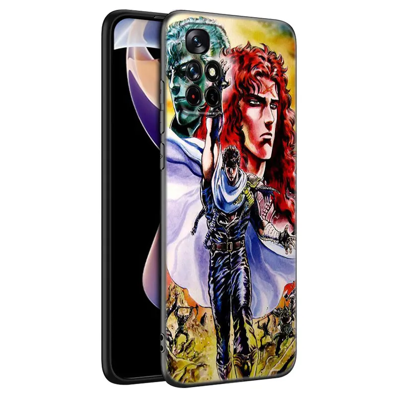 Anime Fist Of The North Star Phone Case For Xiaomi Redmi Note 11 10 9 8 T Pro 10S 5G 9A 9C 9S Soft TPU Black Cover Coque Funda |