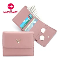 womens mini wallet cute coin purse female genuine leather card holder wallet for women ladies money bag student girl fold purse