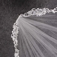 elegant short lace wedding veil 1 meter ivory bridal veil with comb velo novia wedding accessories