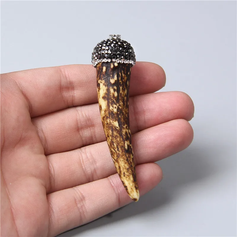 Винтажная подвеска в этническом стиле с черепом быка коровьей костью для