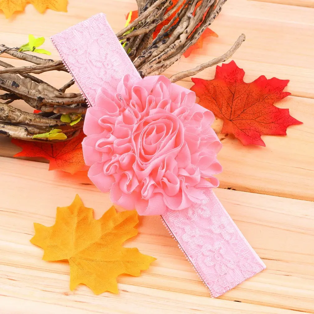 1 предмет Модный Новый шифоновый кружевной цветок повязка на голову для