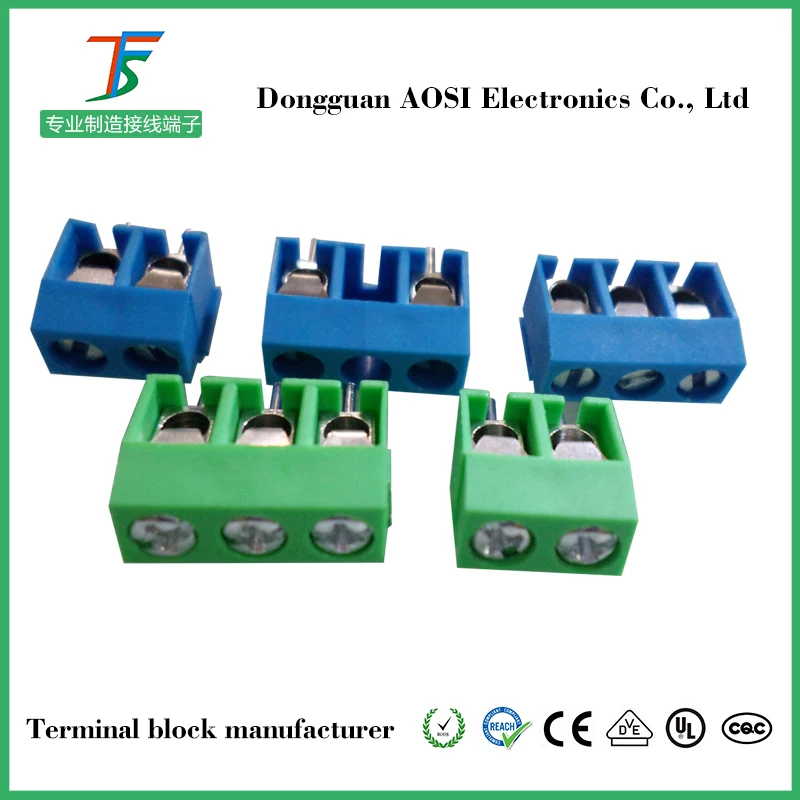 100 шт. Винтовые клеммные колодки KF301 2P 5 0 мм|Терминалы| |