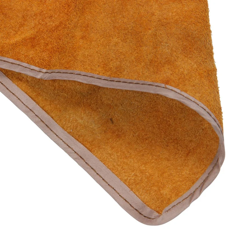 

Full Cowhide Leather Electric Welding Apron Bib Blacksmith Apron Yellow Electric Welding Safety Clothing
