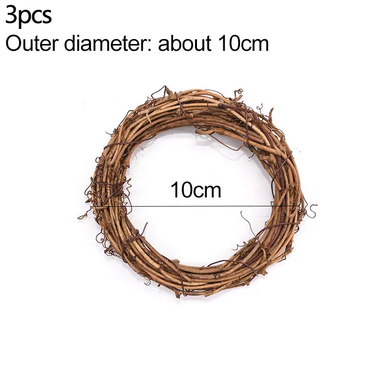 3pcs-10cm 10-40 см золотое железное металлическое кольцо, венок, гирлянда, сделай сам, настенная подвесная гирлянда, рождественские, свадебные украшения, металлические кольца - Цвет: 3pcs-10cm