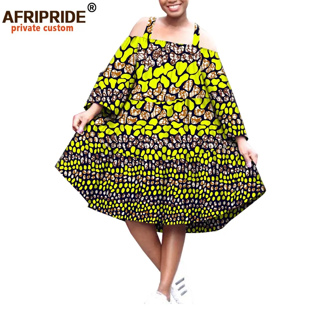 Африканское весеннее платье из вощеной ткани для женщин AFRIPRIDE индивидуальное bazin