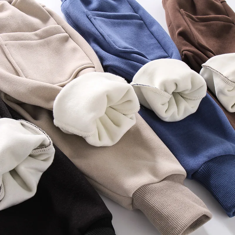 

New 2020 Autumn Winter Kids Thicken Velvet Pants For Girls Children Warm Fleece Clothes Girls Trousers Woolen Sports Pants