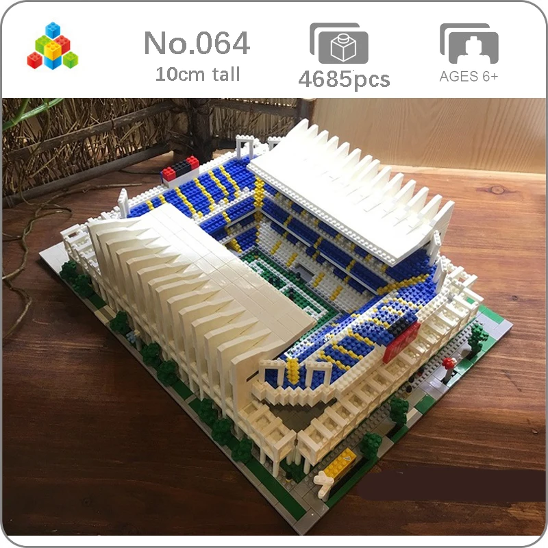 

YZ 064 World Famous Architecture Portugal Football Field Stadium 3D Model Mini Diamond Building Small Blocks Bricks Toy no Box