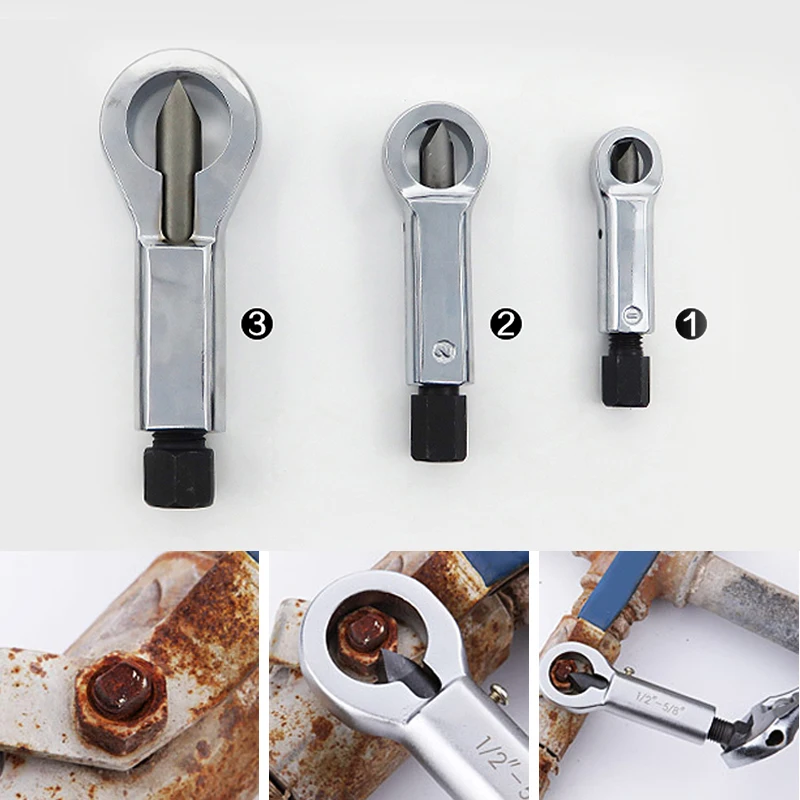 Нержавеющая Сталь Серебряный ржавый гайка сплиттер резак инструмент шляпа