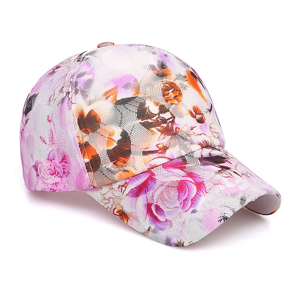 Лидер продаж для девочек Хлопковые бейсболки шапки с цветочным принтом