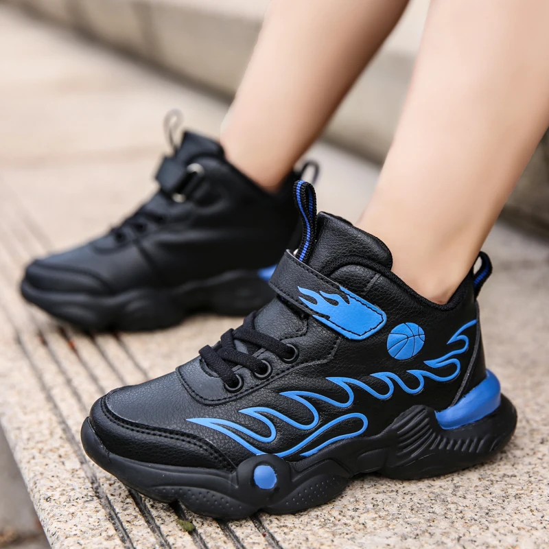 

Boys Sneakers Children Casual Shoes For Kids Sneakers Girls Shoes Boys Shoes Basketball Sport Leather Hook&Loop sapato infantil