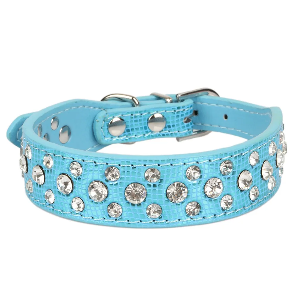 Ошейники для собак глянцевый Змеиный ошейник Стразы декоративный маленьких