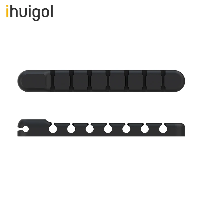 

ihuigol Soft Silicone Cable Organizer USB Winder 6.5mm Desktop Management Clips Holder For Mouse Keyboard Earphone Power Cord