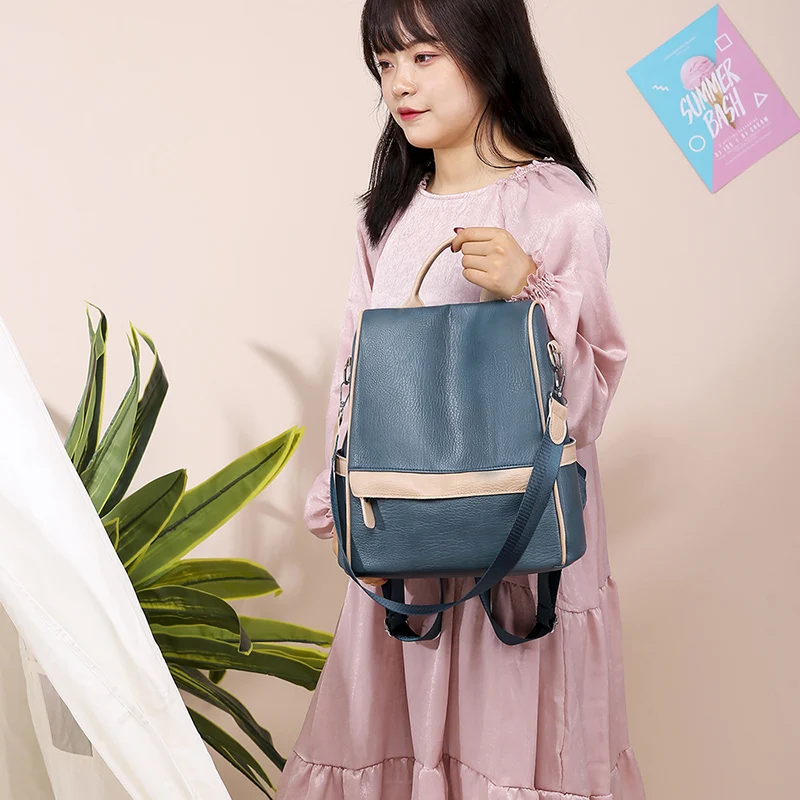 Рюкзак с защитой от кражи для женщин школьный ранец девушек водонепроницаемый