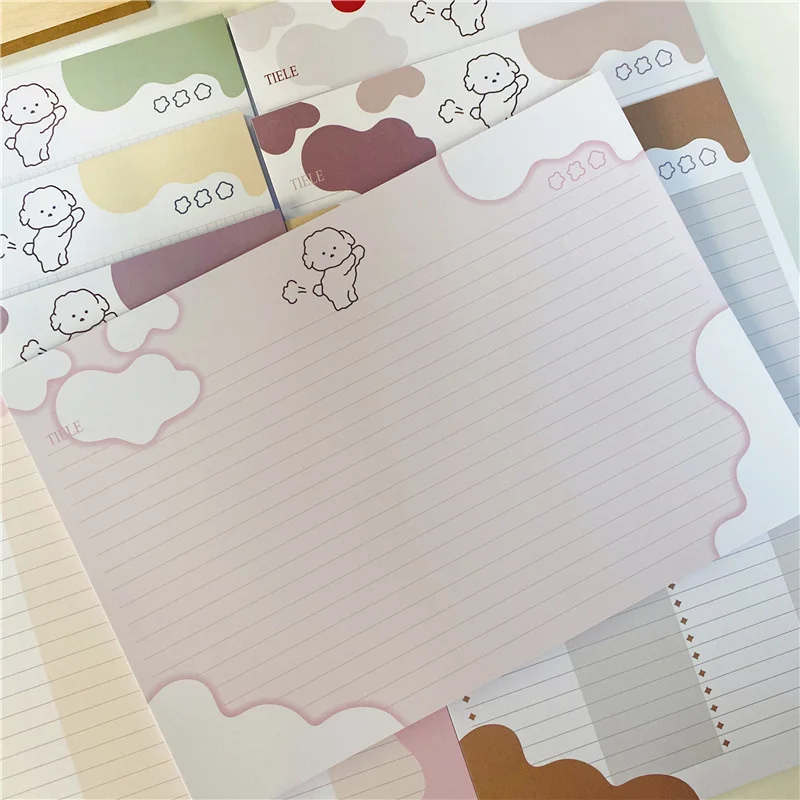 Cartoon Cute Fart Dog Memo Pad B5 Korean Ins Student Notebook Learning paper diary Kawaii Word Book 30 Sheets School Stationery |