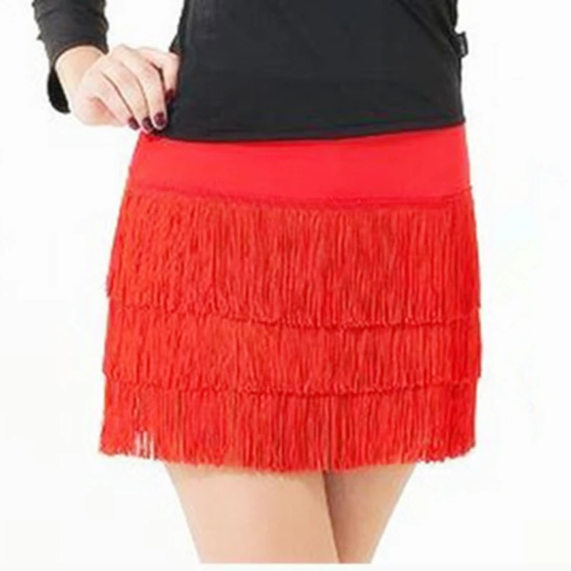 Женское платье для латиноамериканских танцев привлекательная трехслойная юбка