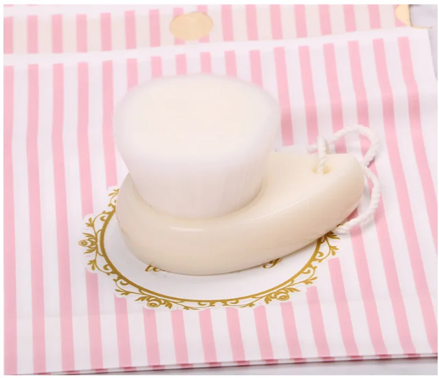 White Plastic Деревянная щетка для очистки лица из мягкого волокна для глубокого очищения лица, Мягкая очищающая щетка для лица, мини массажер, Очищающая щетка, инструменты для ухода за кожей лица - Цвет: White Plastic