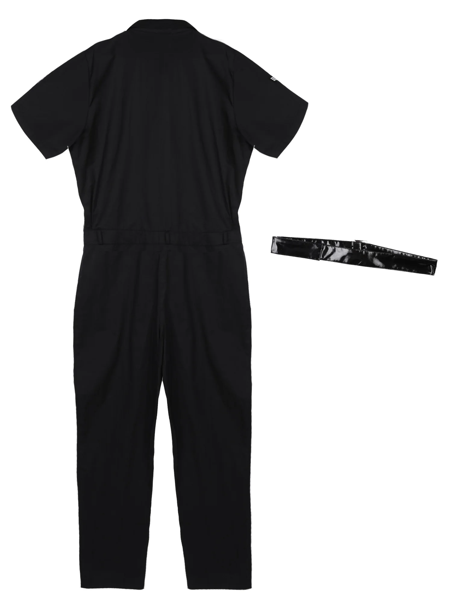 

Halloween Costumes Adult America U.S. Police Dirty Cop Officer Costume Jumpsuit Leather Belt Fancy Cosplay Clothing for Men