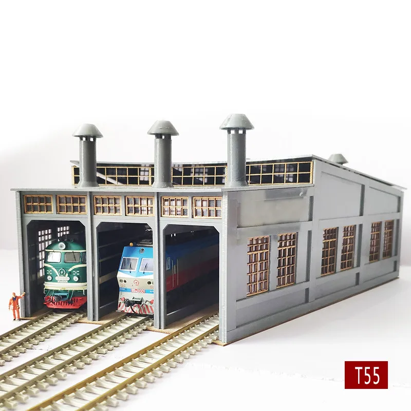 

DIY 1:87 HO Scale Diesel Locomotive Model Sand Table Train Architectural Scene