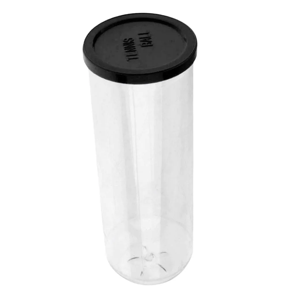 

MagiDeal Portable Transparent PVC Tennis Ball Can Holder Container Storage Tin Bucket Canister Hold 3 Tennis Balls