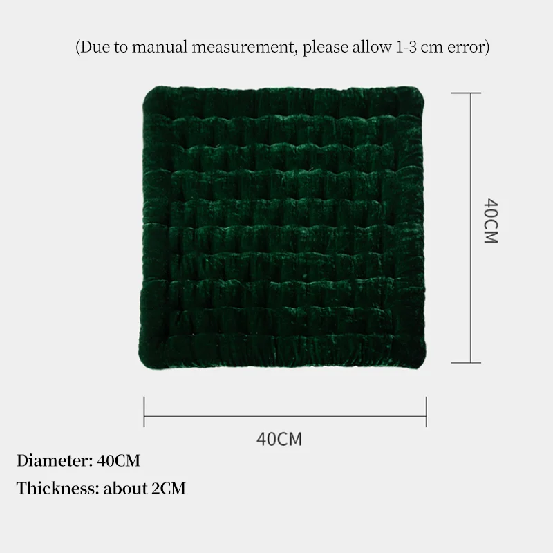 

Nordic Tatami Chair Cushion Solid Color Plush Comfortable Dining Chair Cushions Car Seat Mat Square Pillow Stool Pads 40x40cm