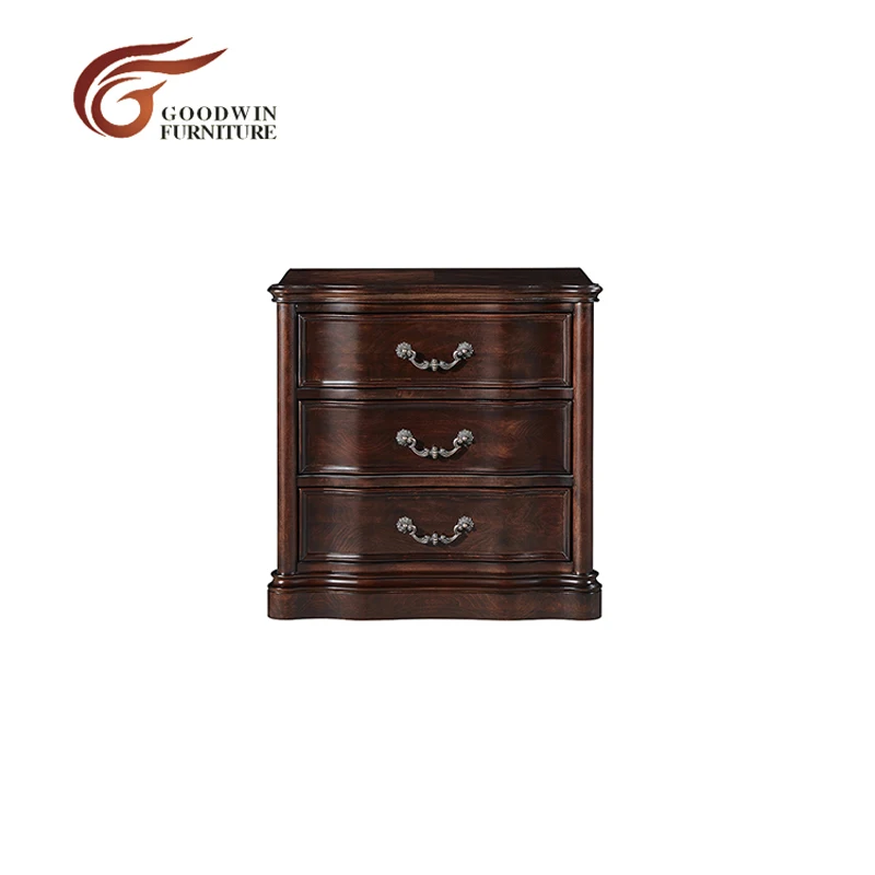Night Stand Деревянная двуспальная кровать роскошная мебель набор для спальни и ящик комод и прикроватный столик WA410 - Цвет: Night Stand