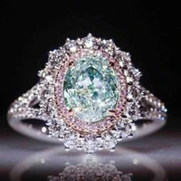 exquisite pink zircon crystal ring for women jewelry ring green female engagement ring women vintage wedding promise rings