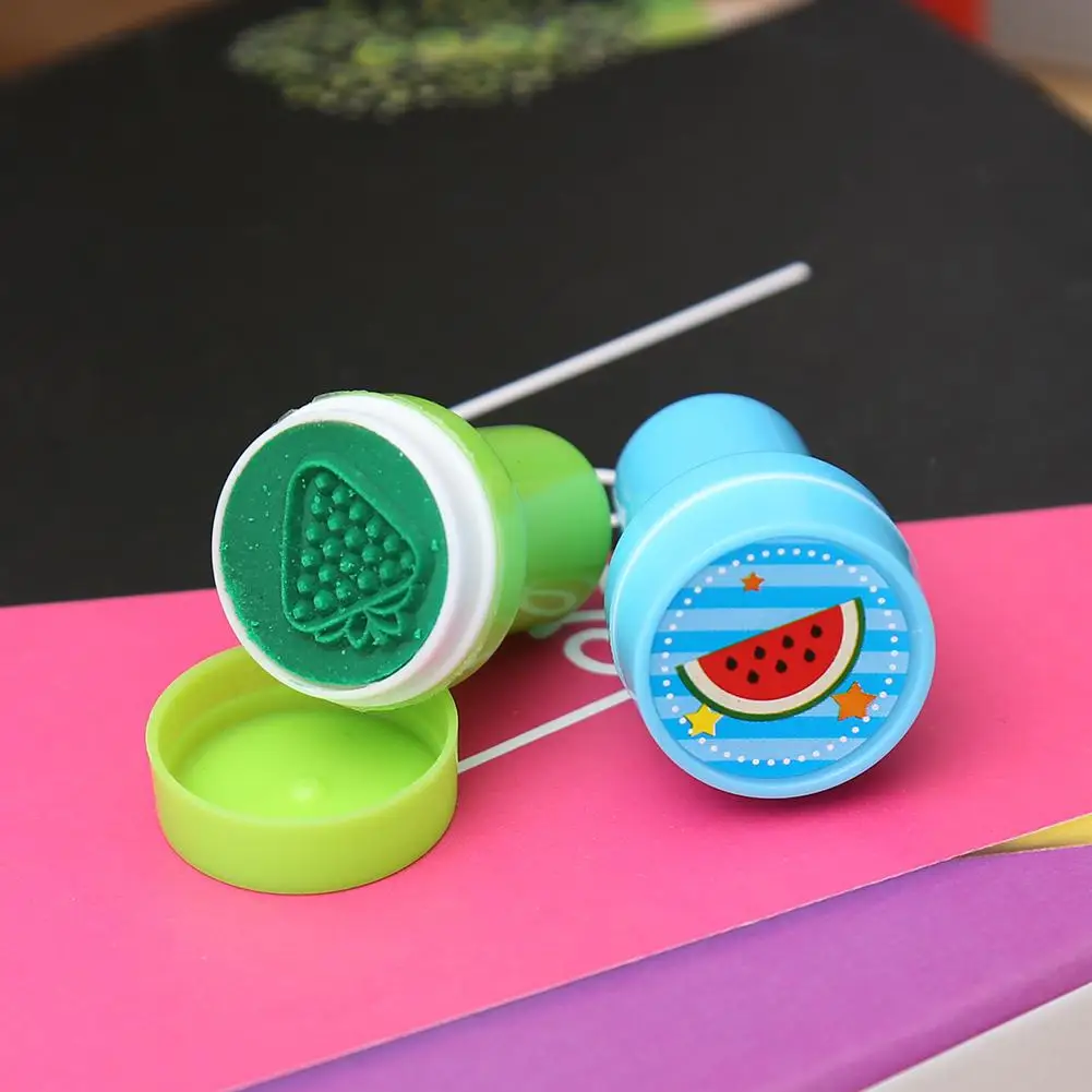 12 шт. маленькая фруктовая печать стемпер детская игрушка с цветной подарочной