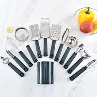 111213pc set grater set plastic handle grater stirrer peeler strainer colander carrot gadget kitchen cooking tool accessories