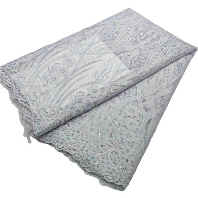 

Кружево из молочного шелка, французское Сетчатое кружево с блестками, для нигерийских свадебных платьев