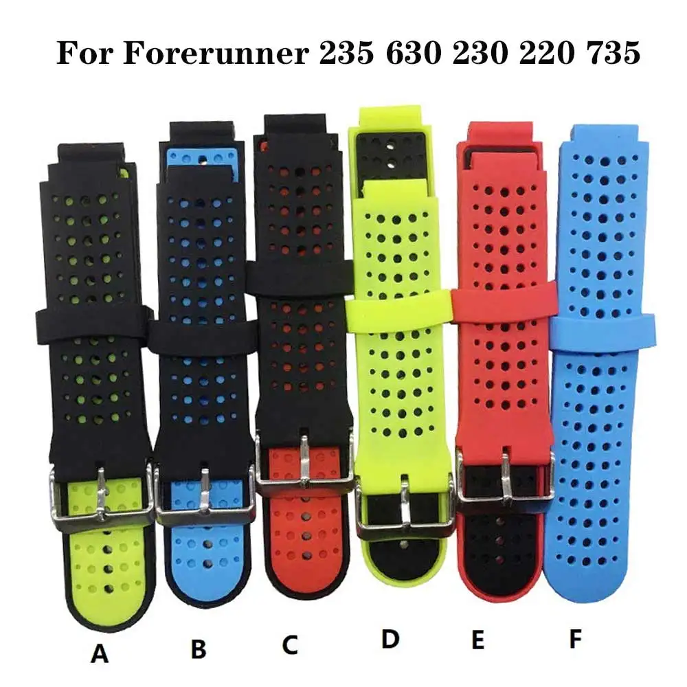 

Разноцветный ремешок для часов для Garmin Forerunner 235 мягкий силиконовый ремешок сменный спортивный браслет аксессуары для смарт-часы на запясть...