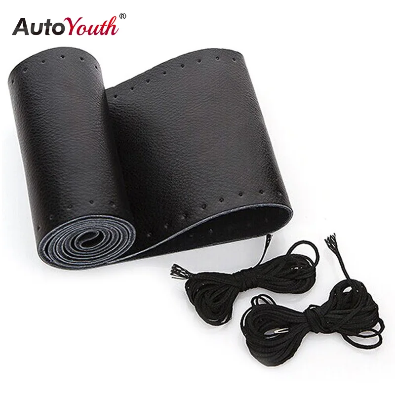 AUTOYOUTH DIY чехол рулевого колеса автомобиля из натуральной яловой кожи крышки