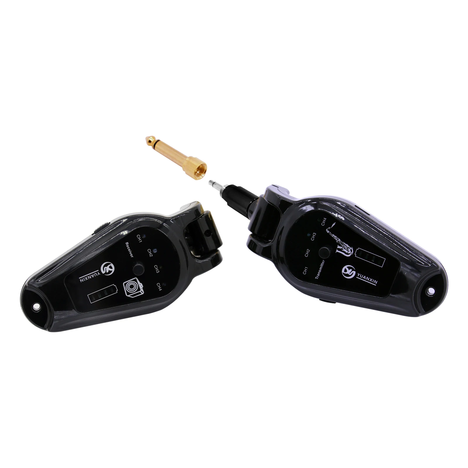 

A-10 Wireless Guitar Pickup System Transmitter and Receiver Set Built-in Rechargeable Battery Guitar Wireless System Accessories