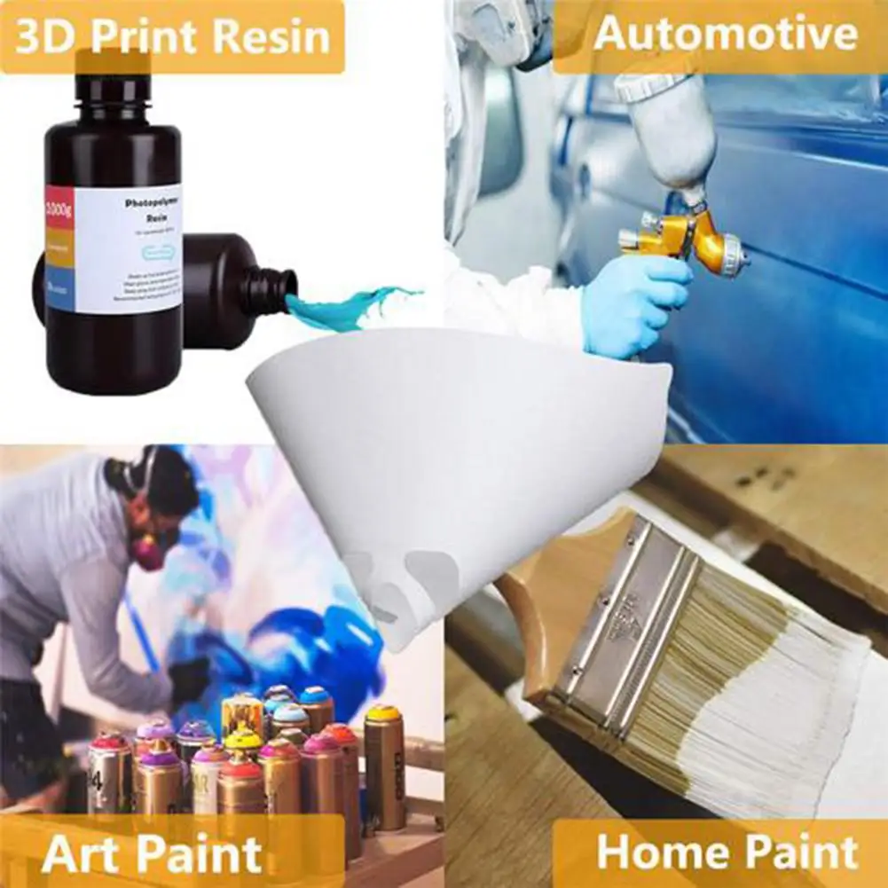 200 Pack Fine Paint Paper Strainers 150 Micron Filter Nylon Mesh Net Funnel For Automotive Spray Guns Painting Projects |