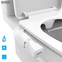 soosi bidet ultra slim toilet seat attachment dual nozzle bidet adjustable water pressure non electric ass sprayer