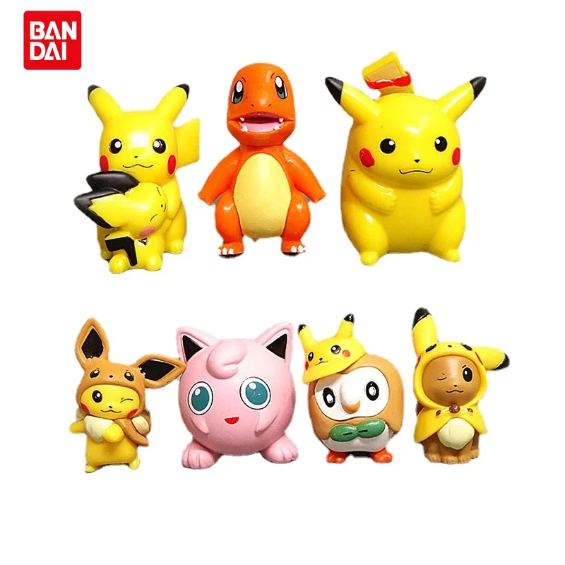 

7pcs/set BANDAI PVC Pokemon Action Figure Model Cartoon Doll Toys for Children Original Pokemon Dolls Action Figure Toys
