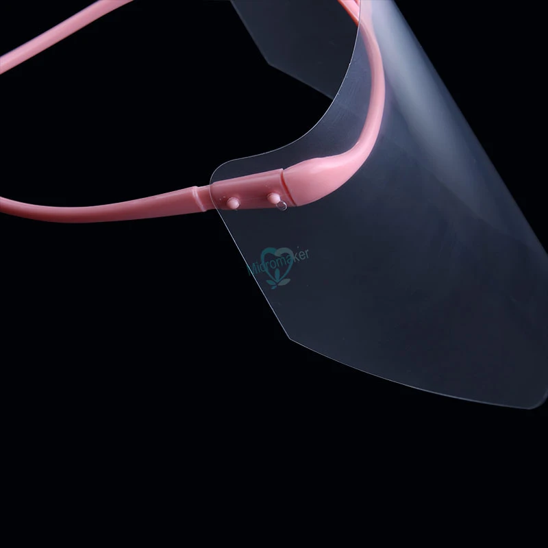 New Dental Protective Detachable Visors Adjustable Full-Face Film Shield 10 PCS Transparent visors+1 Frame |