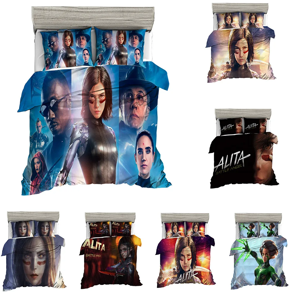 

Комплект постельного белья с 3D-принтом, постельное белье с изображением персонажа, красочный комплект постельного белья с пододеяльником, ...