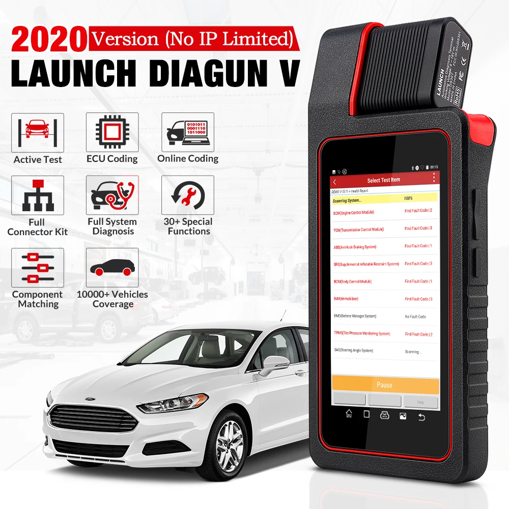 Автомобильный диагностический инструмент LAUNCH X431 Diagun V полный сканер системы