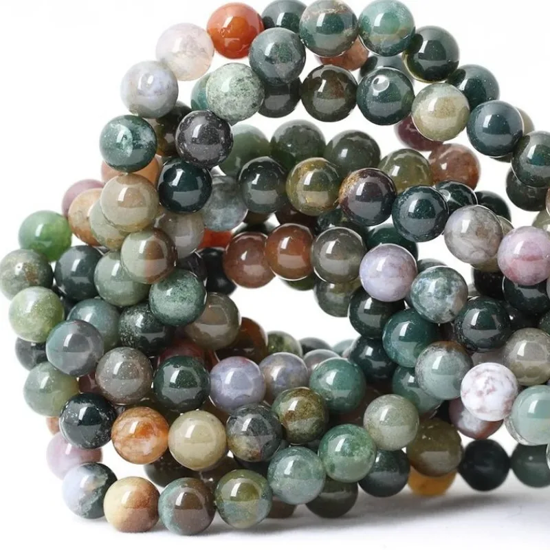 Индийский агат круглые свободные бусины для самостоятельного изготовления