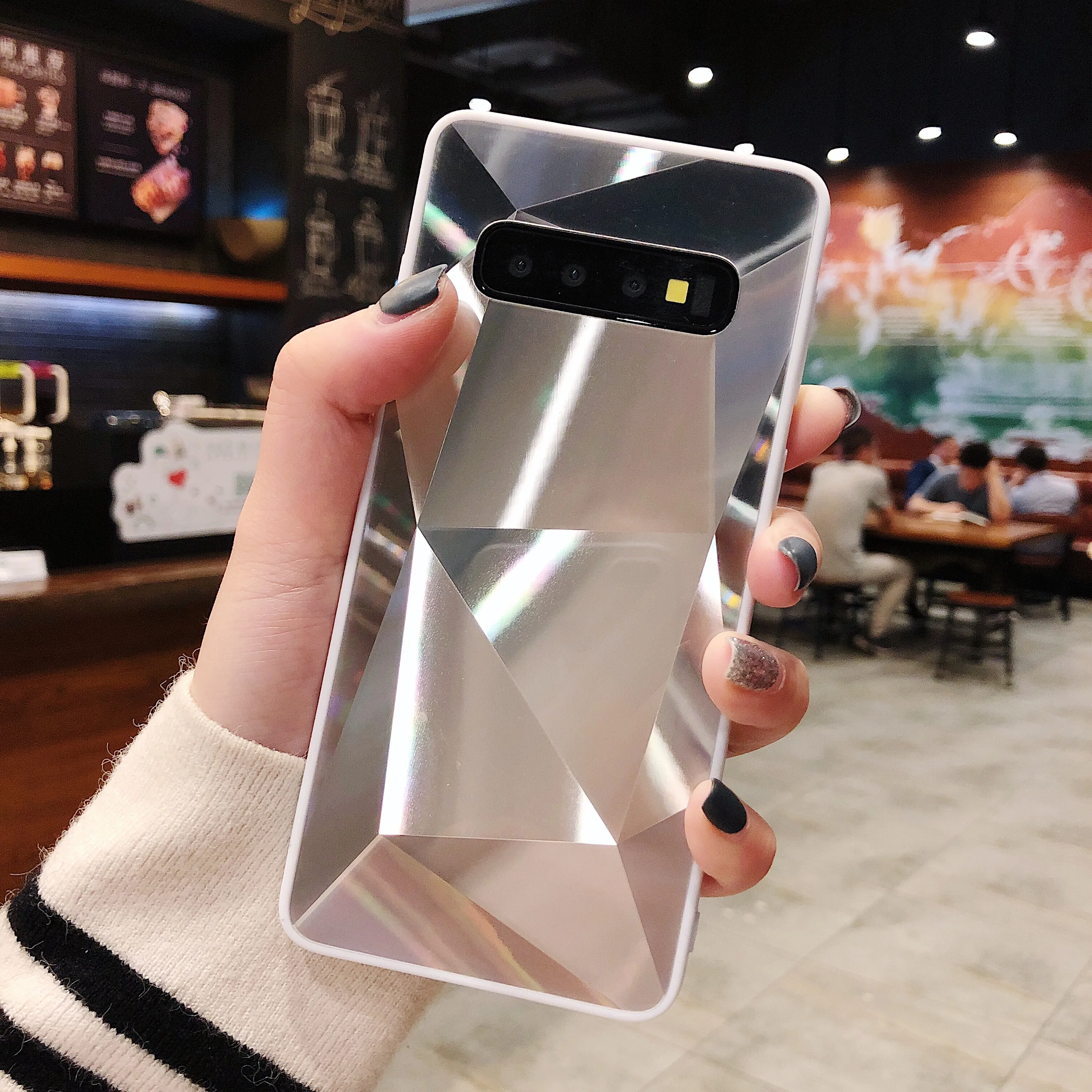 Bling Diamond Mirror phone Case for Samsung Galaxy A10 M10 M20 M30 A40S M40 A60 A20 A30 A40 A50 A50S A30S A70 A80 A90 Back |
