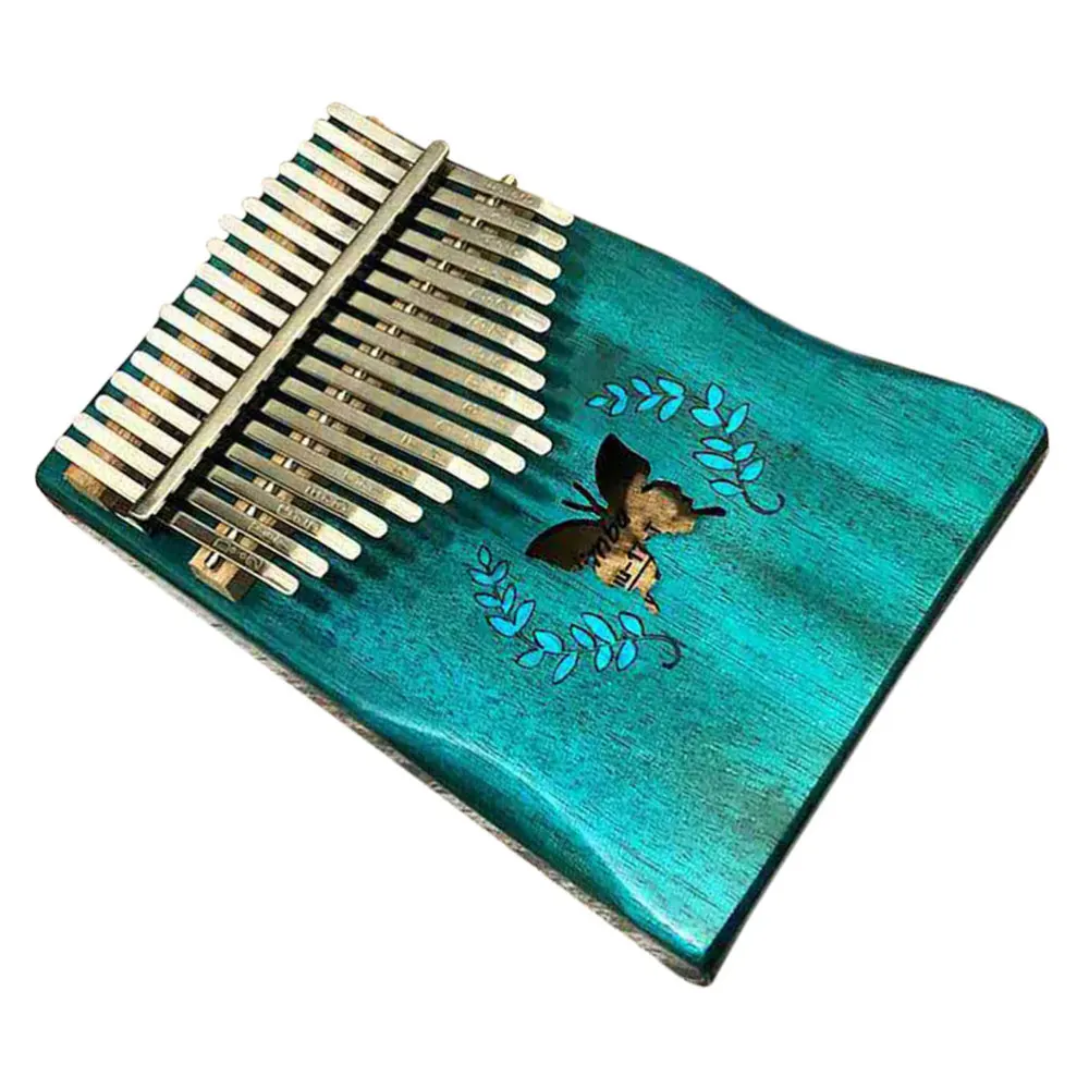 

1 Set Mini Kalimba 17 Keys Thumb Piano Butterflies Decor Finger Piano for Kids