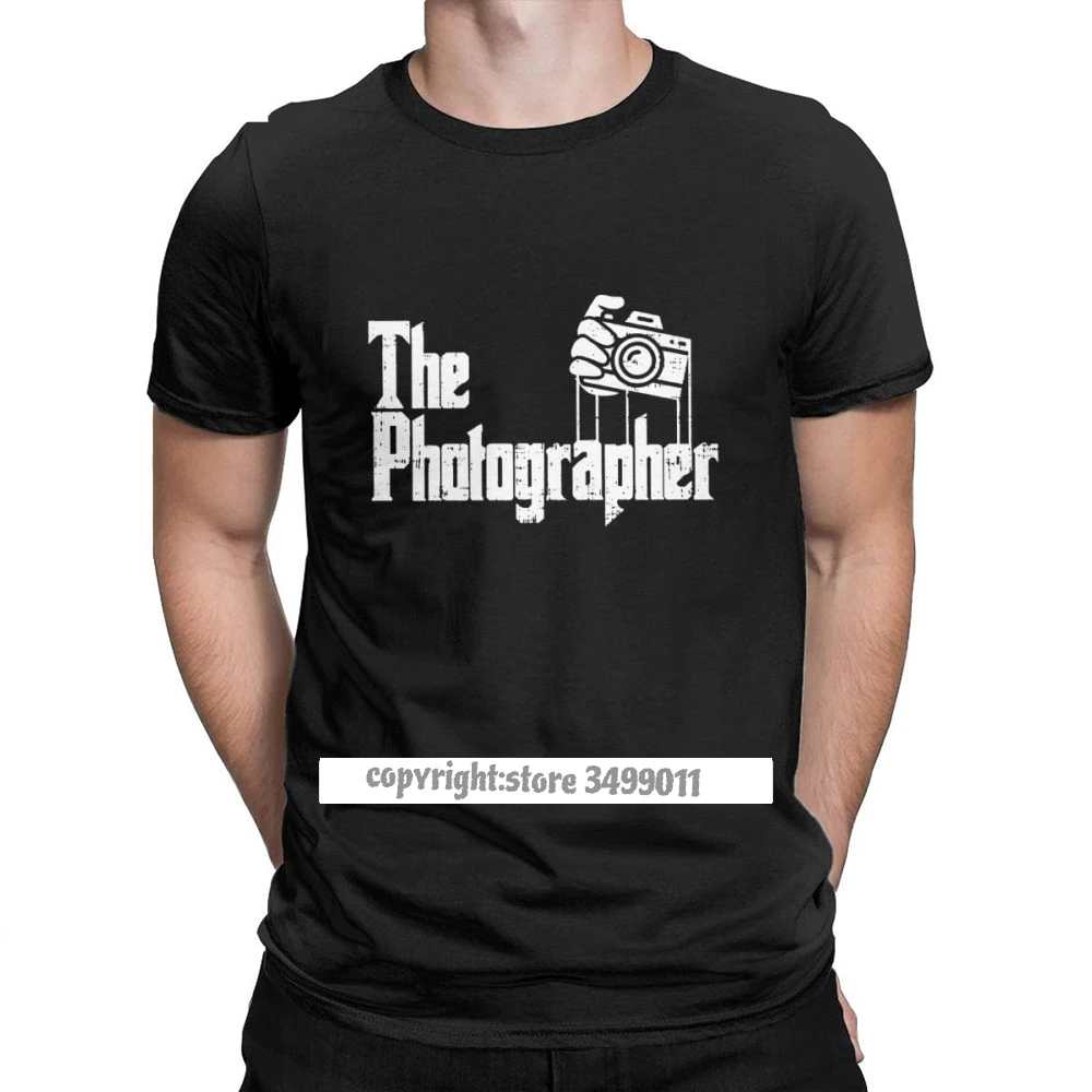 The Photographer T Shirt Men's Premium Cotton Hipster T Shirt Happy New Year The Godfather Tshirts Camisas Photography Clothing