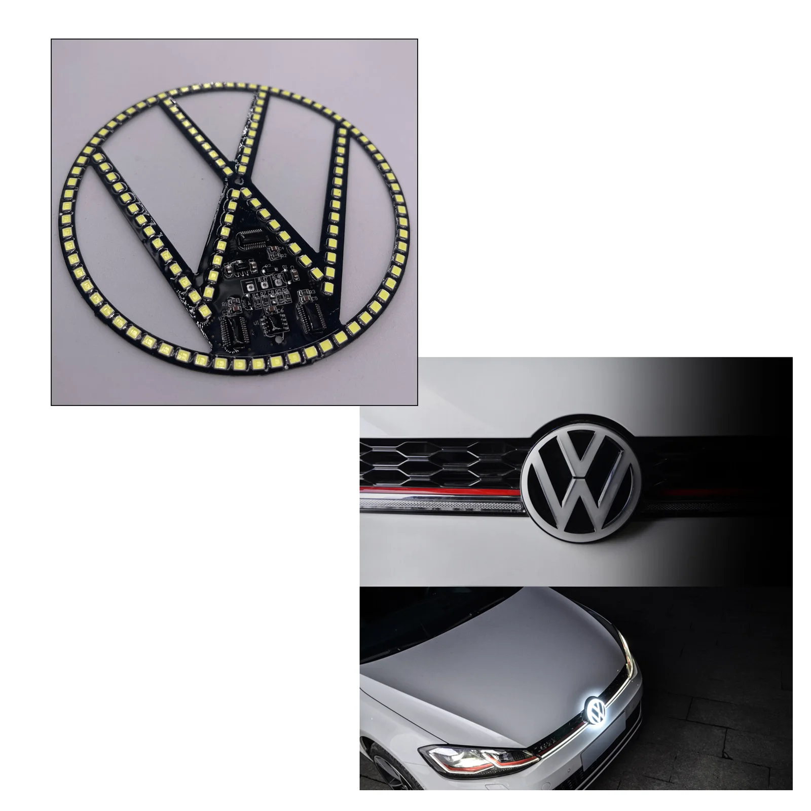 137 мм динамический светящийся светодиодный автомобильный логотип значок