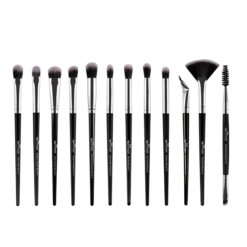 

Anmor Makeup Brushes Set 3-12pcs/lot Eye Shadow Blending Eyeliner Eyelash Eyebrow Make up Brushes Professional Eyeshadow Brush