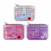 sequins credit card holder coin purses crystal multi card slim wallet mini cute heart girl student bus id card case card holder