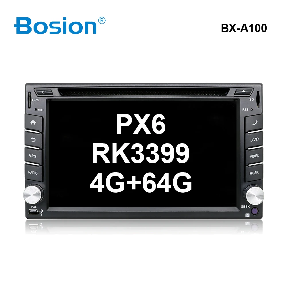 A100 PX6 4G+ 64G 2 Din Android для NISSAN QASHQAI Tiida автомобильный аудио стерео радио gps tv BT 3g WiFi dvd универсальная поддержка рулевого колеса - Цвет: A100