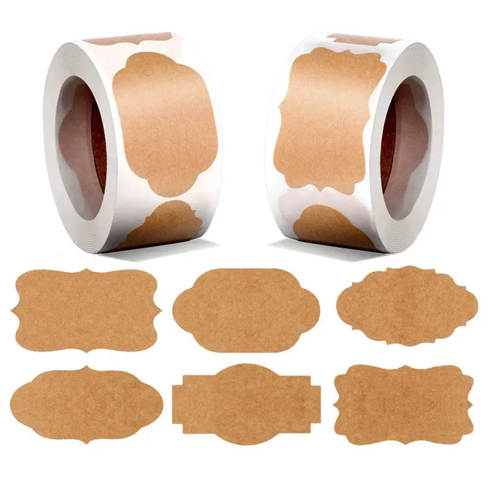 

300pcs/roll New Spice Kitchen Home Labels Stickers Chalkboard Kraft Label Bottle Tags