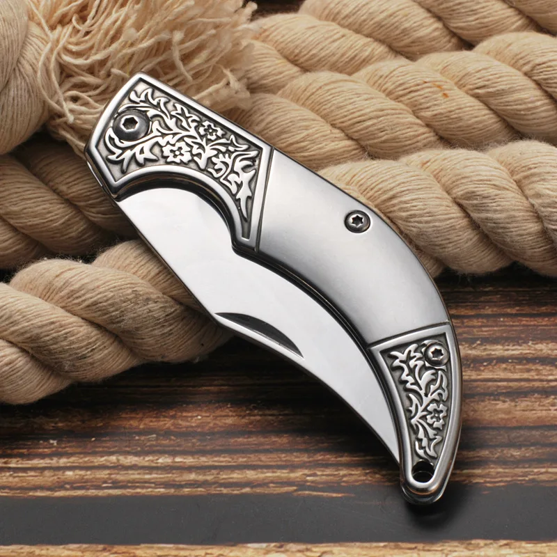 

Household and outdoor folding knife fruit peeling knife stainless steel craft folding knife travel portable knife